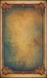 an old fashioned gold frame with a blue background