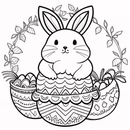 a rabbit in an easter basket