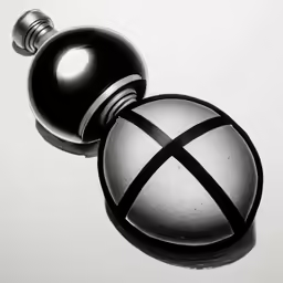 a drawing of a pair of sports ball knobs