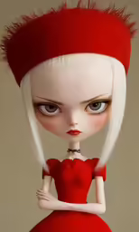 a cartoon image of a cute girl with a red hair