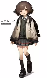 an anime character with short black hair and boots