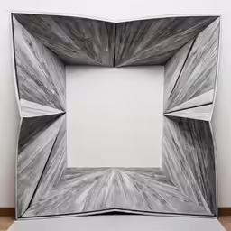 a white photo frame with a black and white image