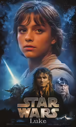 the poster for star wars ii with luke and chew chew