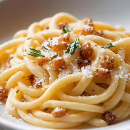 a plate of spaghetti is covered in parmesan