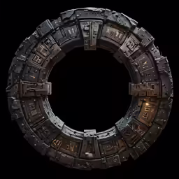 a close up of a circular object with several parts