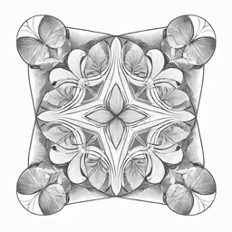 an abstractly patterned pattern with leaves