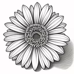 a black and white image of a flower,black and white photo of a large flower,a sunflower with black and white drawing on paper,drawing a flower with a pen and ink,a black and white picture of a sunflower