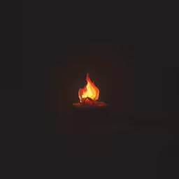 a bowl with flames is on fire