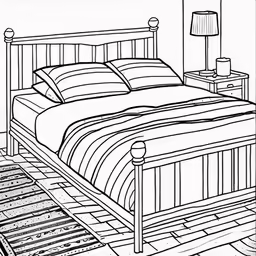 an image of a bed with drawers in it