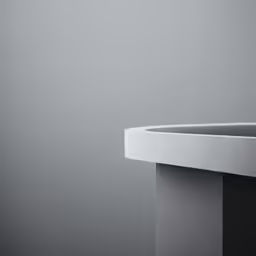 a gray bathroom with a mirror and sink