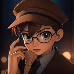 a cartoon illustration of a man with glasses