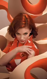 the young woman poses for a magazine cover