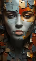 a close up of a person with makeup