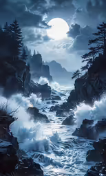 a body of water with many small waves