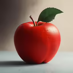 an apple sitting on top of a table
