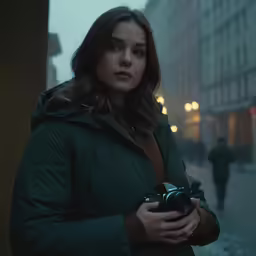 a person with a camera in the street
