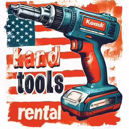the poster has an electric drill on it