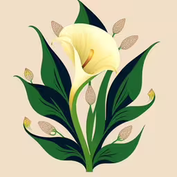 a flower that is sitting on some green leaves
