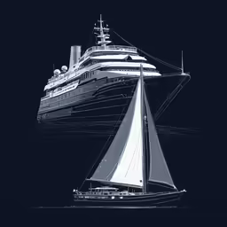 the large boat is traveling in the water