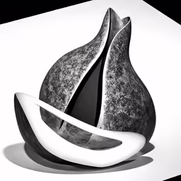a large vase that has curves around it