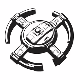 an illustrated black and white image of an industrial device