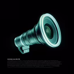 a black background with a white circle around it