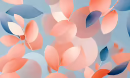 a wall that has some red and blue designs on it