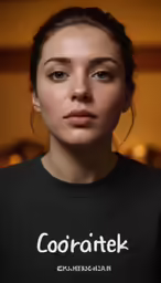 an attractive young woman with a short black top