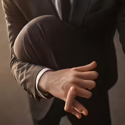 a hand in the center of a persons arm