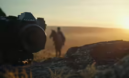 an image of a camera being shown in a field