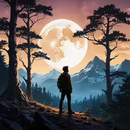 a person standing on top of a hill