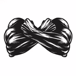 a knotted object sitting next to a white wall