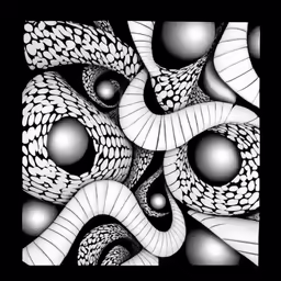 an artistic artwork designed with various shapes