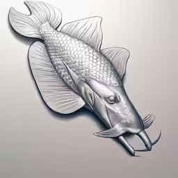 a drawing of a fish that looks like a fish