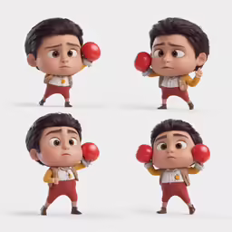 animation movie character action shot showing boxing action
