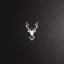 a white deer logo that is on the wall
