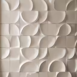 a wall that has white circles on it