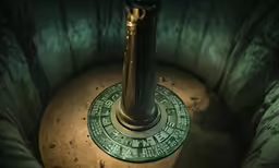 a metal device with a large circular base