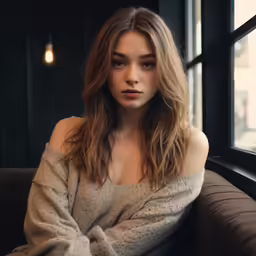 a woman poses near a window in an empty room