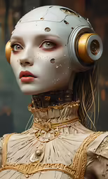 a head and neck piece with several parts connected