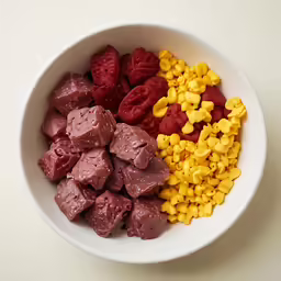 a bowl filled with different kinds of food