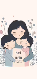 a mother is hugging her baby and holding her newborn