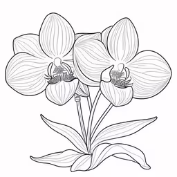 a black and white illustration of flowers