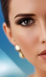 an image of a woman with long lashes and blue eyes