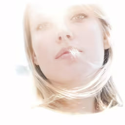 woman with light shining in her face