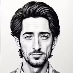 this drawing has been made of the face of a man