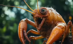 an animal is very close up and very ugly