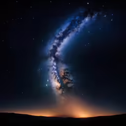the milky is illuminated by stars above a mountain range