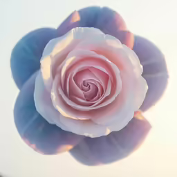 a large pink flower with a green stem