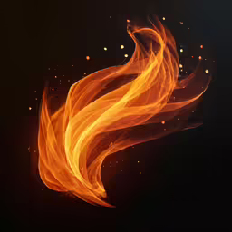 fire on a black background with lots of bubbles